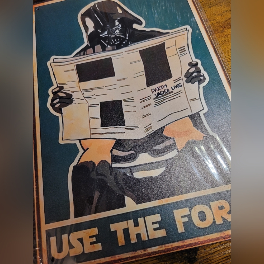 Darth Vader Use The Force Metal Sign - Picture 2 of 8